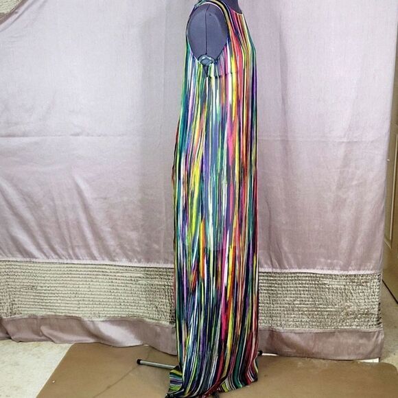 SANGRIA‎ Multicolored Striped Sleeveless Maxi Dress Size 6 - Picture 4 of 9